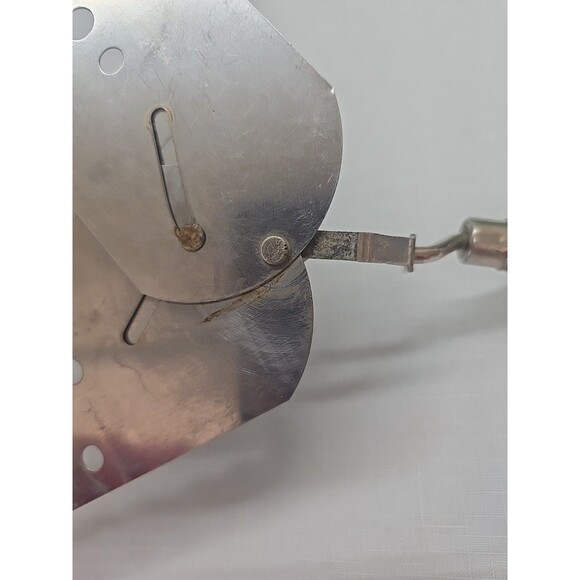 Vintage Expandable Triple 3 Blade Spatula Stainless Steel Wood Handle 12" USA - Picture 9 of 12